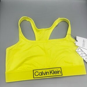 Calvin Klein Neon Yellow Unlined Bralette | Urban Outfitters | Size M | NWT